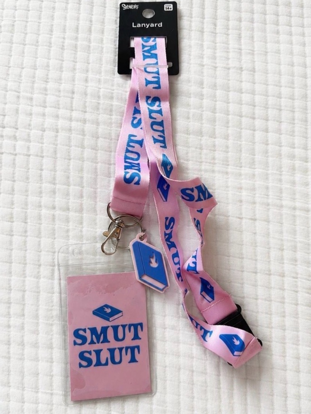 Spencer’s “SMUT S***” Lanyard with ID Holder & Charm – New with Tags (NWT)